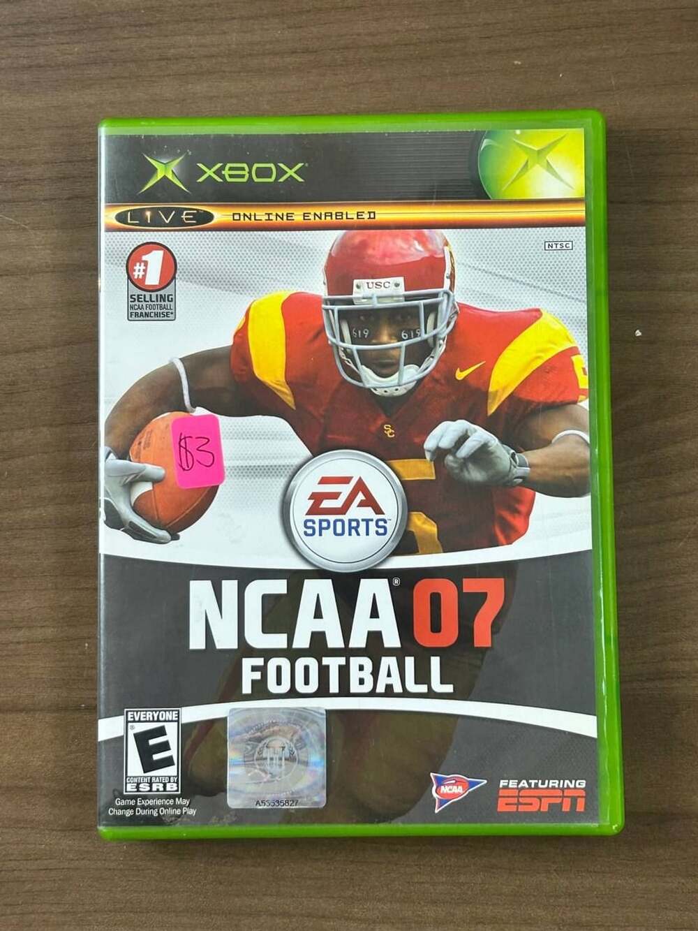NCAA Football 07 Microsoft Original Xbox 2006 NTSC EA Sports Disc Case No Manual